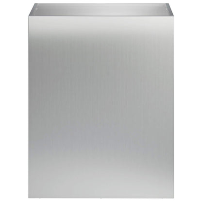 Garden Planter 2 pcs Silver 40 x 30 x 50 cm Galvanised Steel