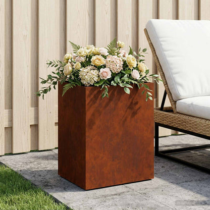 Garden Planter Rusty 40 x 30 x 50 cm Weathering Steel