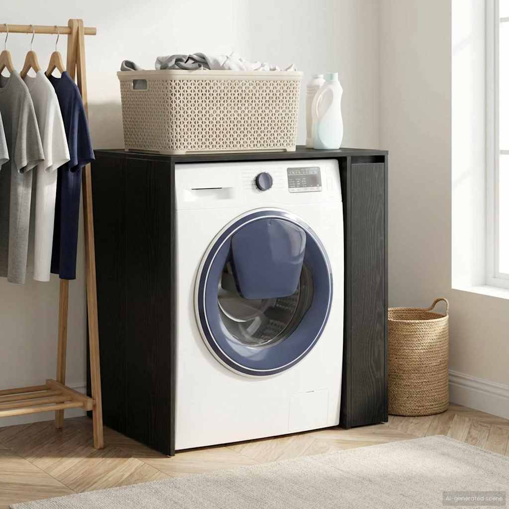 Wash Machine Cabinet Black Oak 87 x 60 x 89 cm Engineered wood