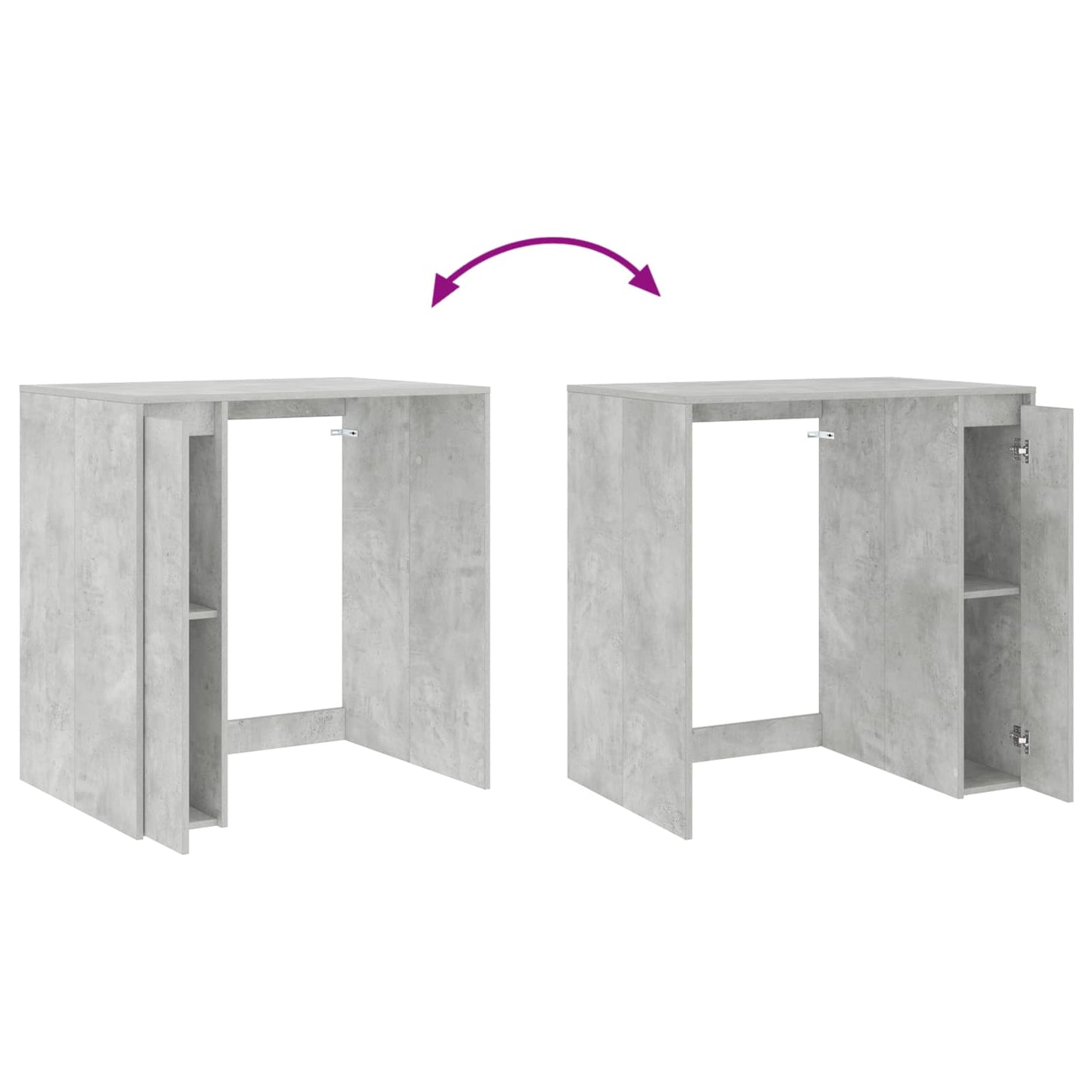 Wash Machine Cabinet Concrete 87 x 60 x 89 cm Engineered wood