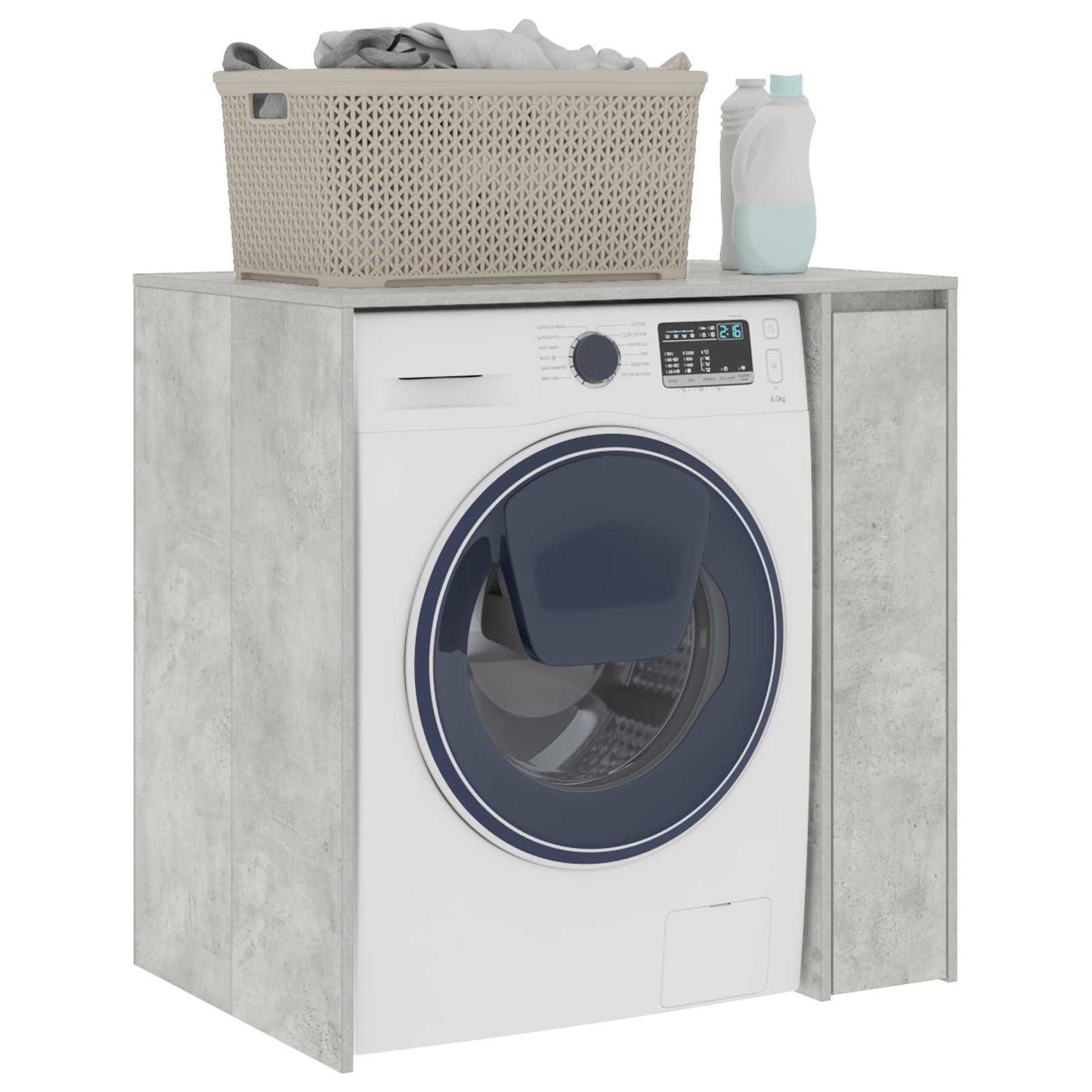 Wash Machine Cabinet Concrete 87 x 60 x 89 cm Engineered wood