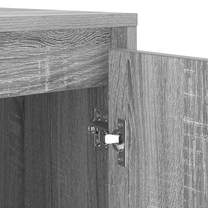 Wash Machine Cabinet with Storage Grey Sonoma 87 x 60 x 89 cm