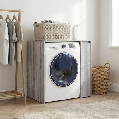 Wash Machine Cabinet with Storage Grey Sonoma 87 x 60 x 89 cm