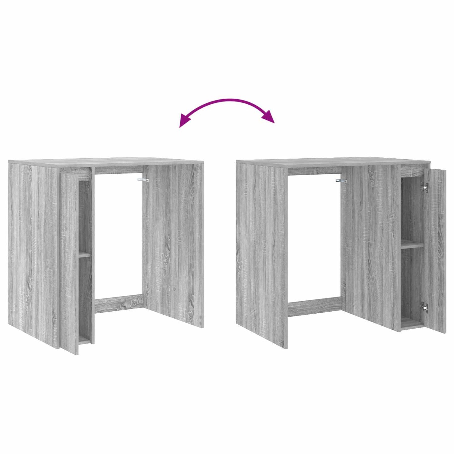 Wash Machine Cabinet with Storage Grey Sonoma 87 x 60 x 89 cm