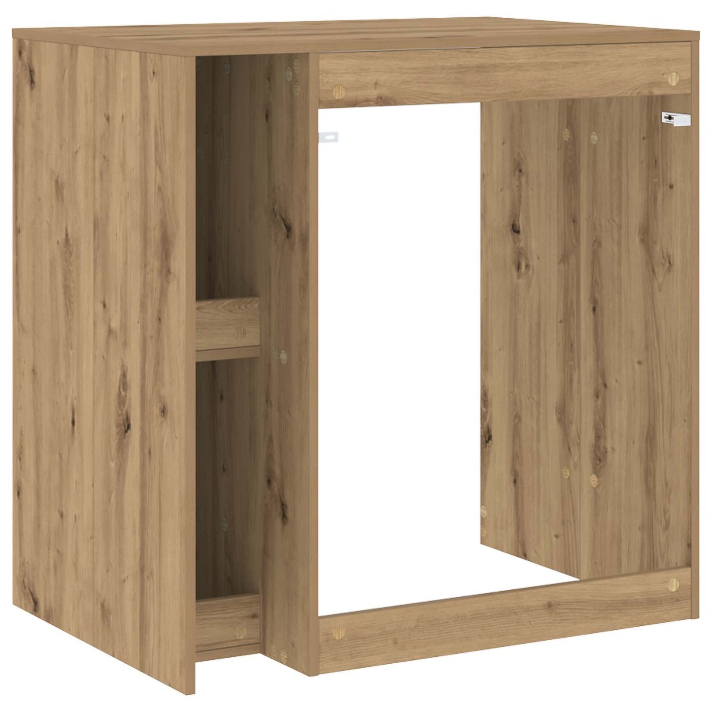 Wash Machine Cabinet with Storage Artisan Oak 87 x 60 x 89 cm