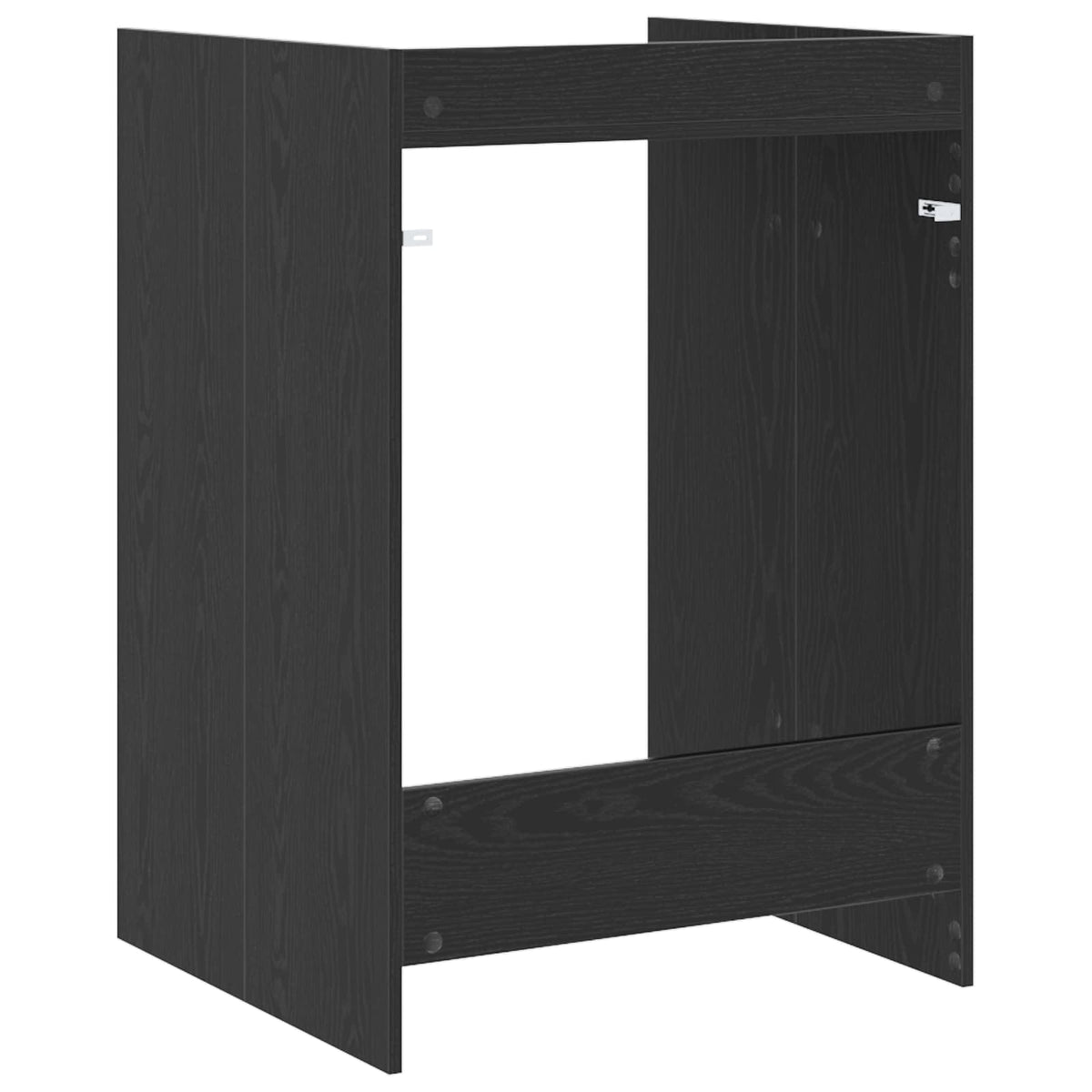 Wash Machine Cabinet with Storage Black Oak 67.5 x 62 x 97 cm
