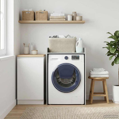 Wash Machine Cabinet with Storage Grey Sonoma 67.5 x 62 x 97 cm