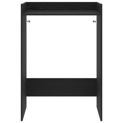 Wash Machine Cabinet with Storage Black Oak 67.5 x 48 x 97 cm
