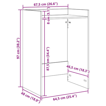Wash Machine Cabinet Concerte 67.5 x 48 x 97 cm Engineered wood