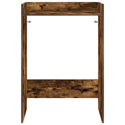 Wash Machine Cabinet with Storage Smoked Oak 67.5 x 48 x 97 cm