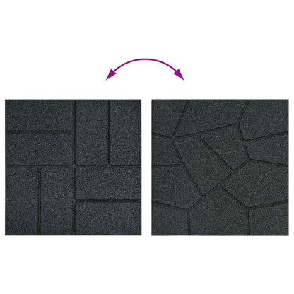 Stepping Stone 6 pcs Black 15.94 x 15.94 x 0.79 in Rubber