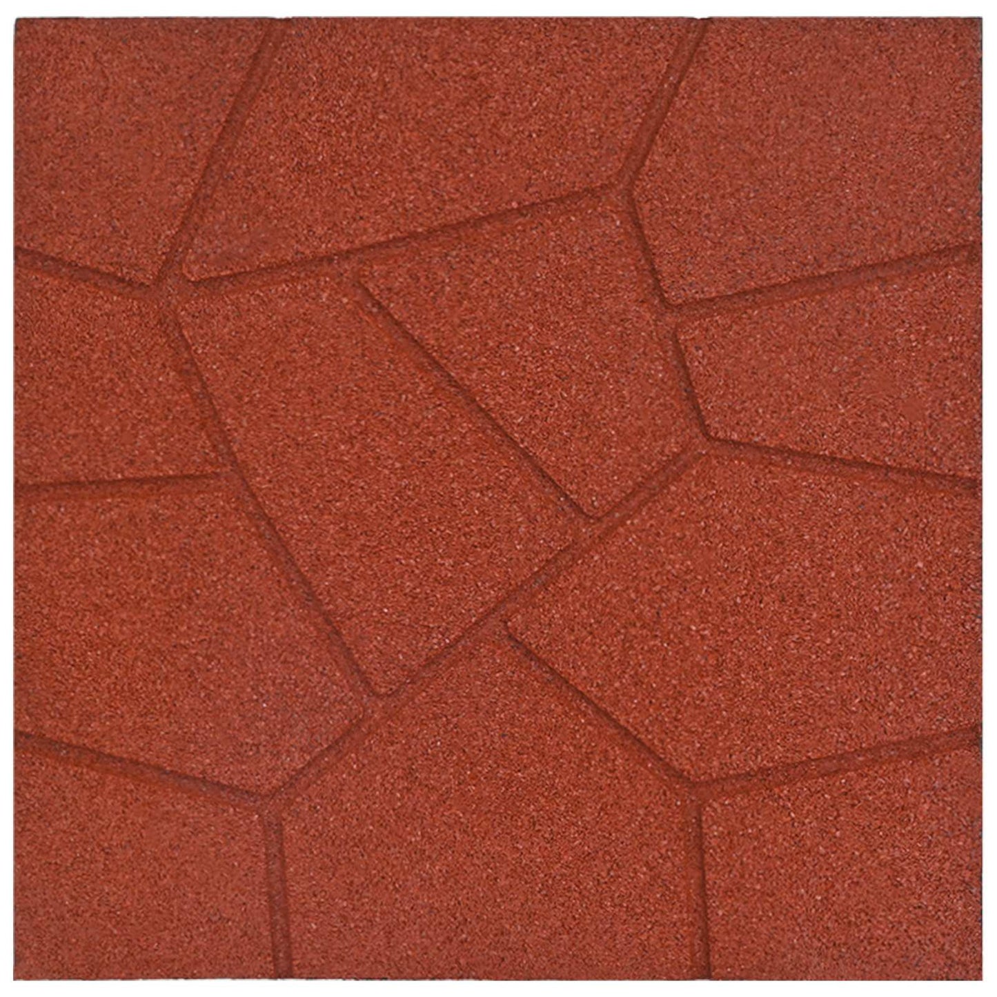 Stepping Stone 6 pcs Red 15.94 x 15.94 x 0.79 in Rubber