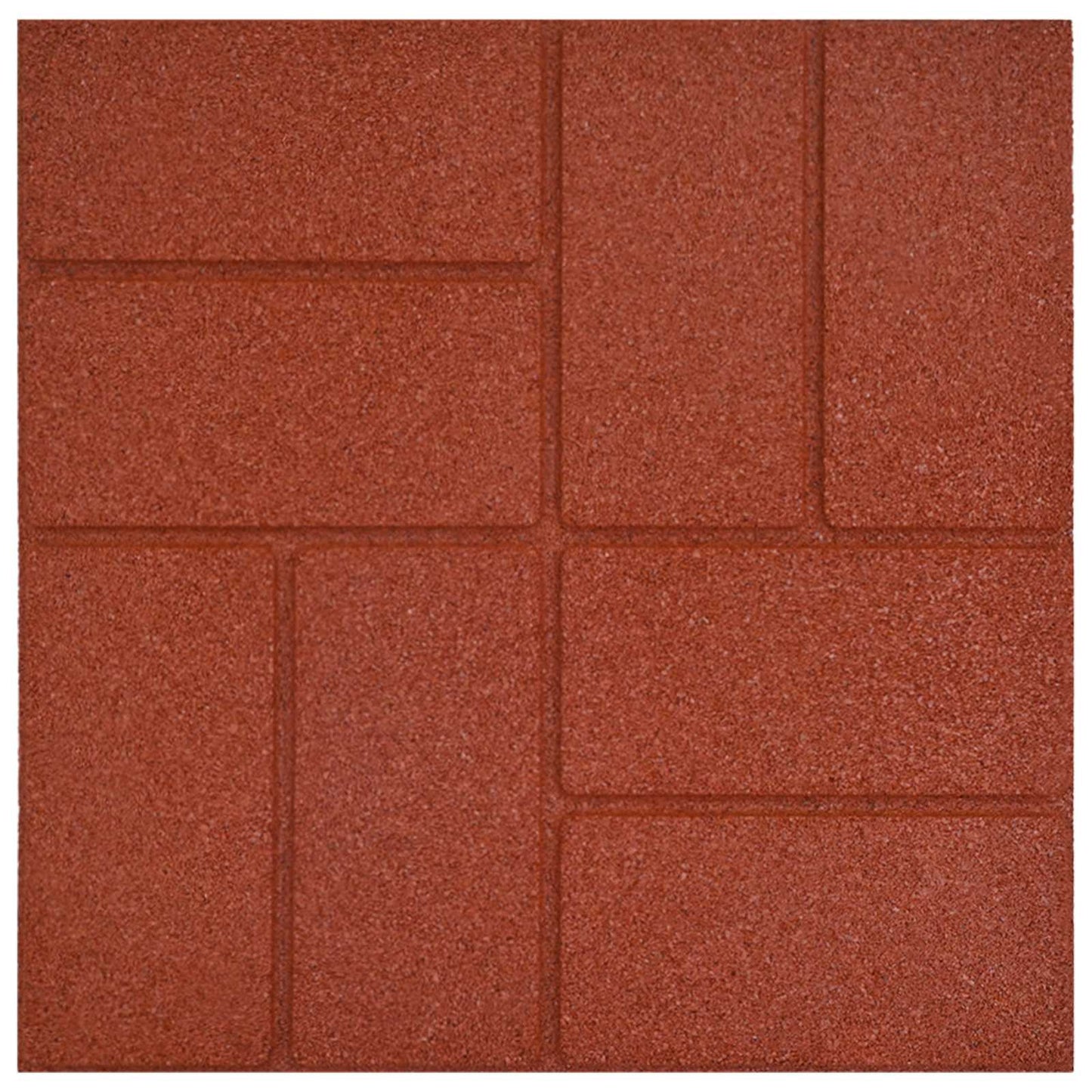 Stepping Stone 6 pcs Red 15.94 x 15.94 x 0.79 in Rubber