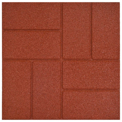 Stepping Stone 6 pcs Red 15.94 x 15.94 x 0.79 in Rubber