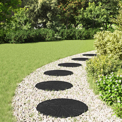 Stepping Stone 6 pcs Black Ø 17.72 x 0.71 in Rubber