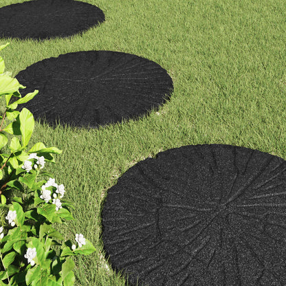 Stepping Stone 6 pcs Black Ø 17.72 x 0.71 in Rubber