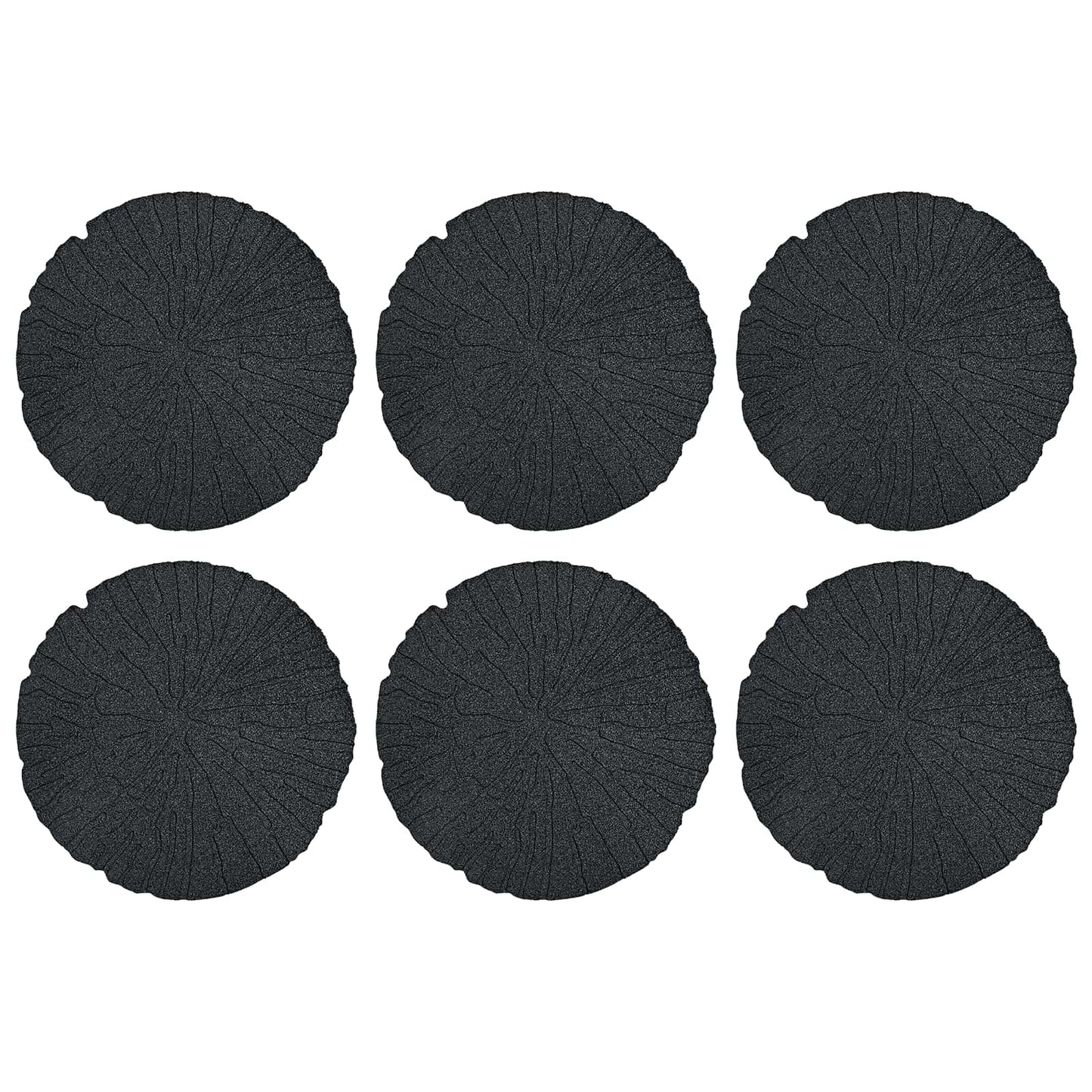 Stepping Stone 6 pcs Black Ø 17.72 x 0.71 in Rubber