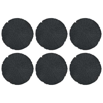 Stepping Stone 6 pcs Black Ø 17.72 x 0.71 in Rubber