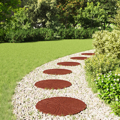 Stepping Stone 6 pcs Red Ø 17.72 x 0.71 in Rubber