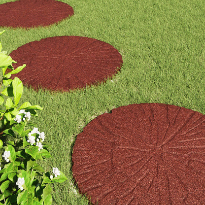 Stepping Stone 6 pcs Red Ø 17.72 x 0.71 in Rubber
