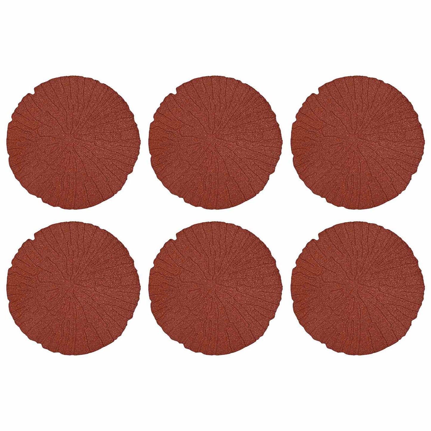 Stepping Stone 6 pcs Red Ø 17.72 x 0.71 in Rubber