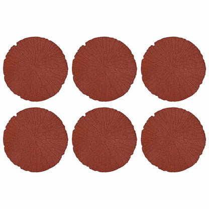 Stepping Stone 6 pcs Red Ø 17.72 x 0.71 in Rubber