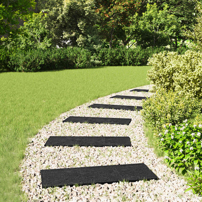 Stepping Stone 6 pcs Black 23.82 x 9.84 x 0.79 in Rubber