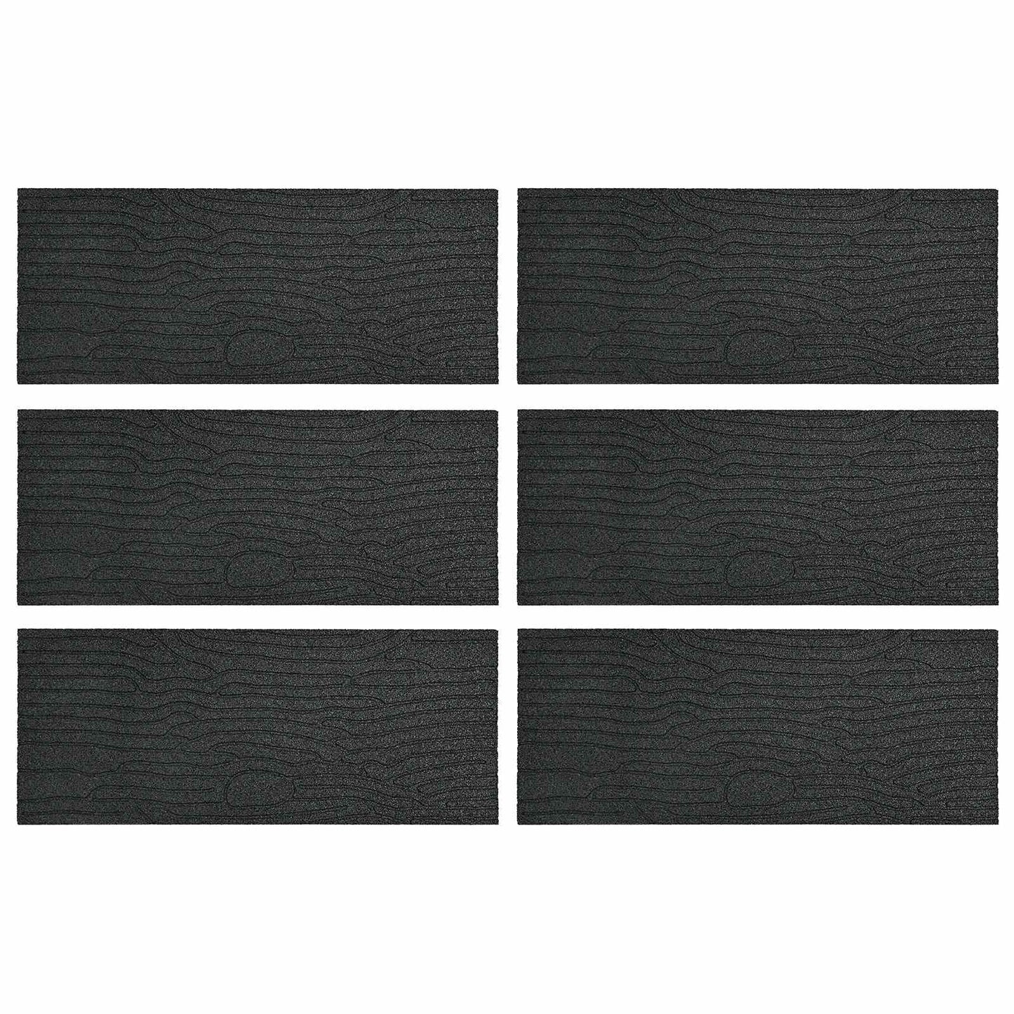 Stepping Stone 6 pcs Black 23.82 x 9.84 x 0.79 in Rubber