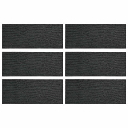 Stepping Stone 6 pcs Black 23.82 x 9.84 x 0.79 in Rubber