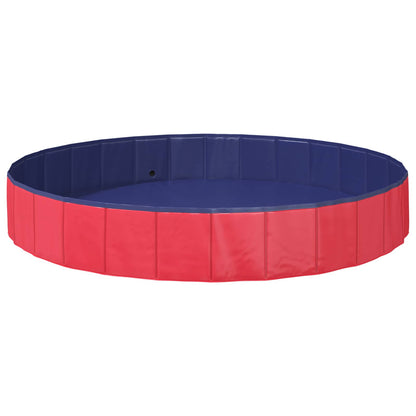 Dog Pool Folding Red Ø200 x 30 cm Thick PVC