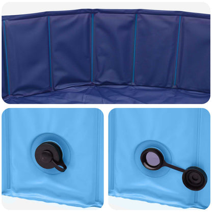 Dog Pool Folding Blue Ø300 x 38 cm Thick PVC