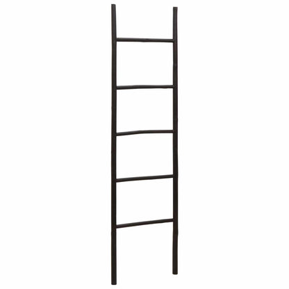 Blanket Ladder Black 50 x 190 cm Bamboo