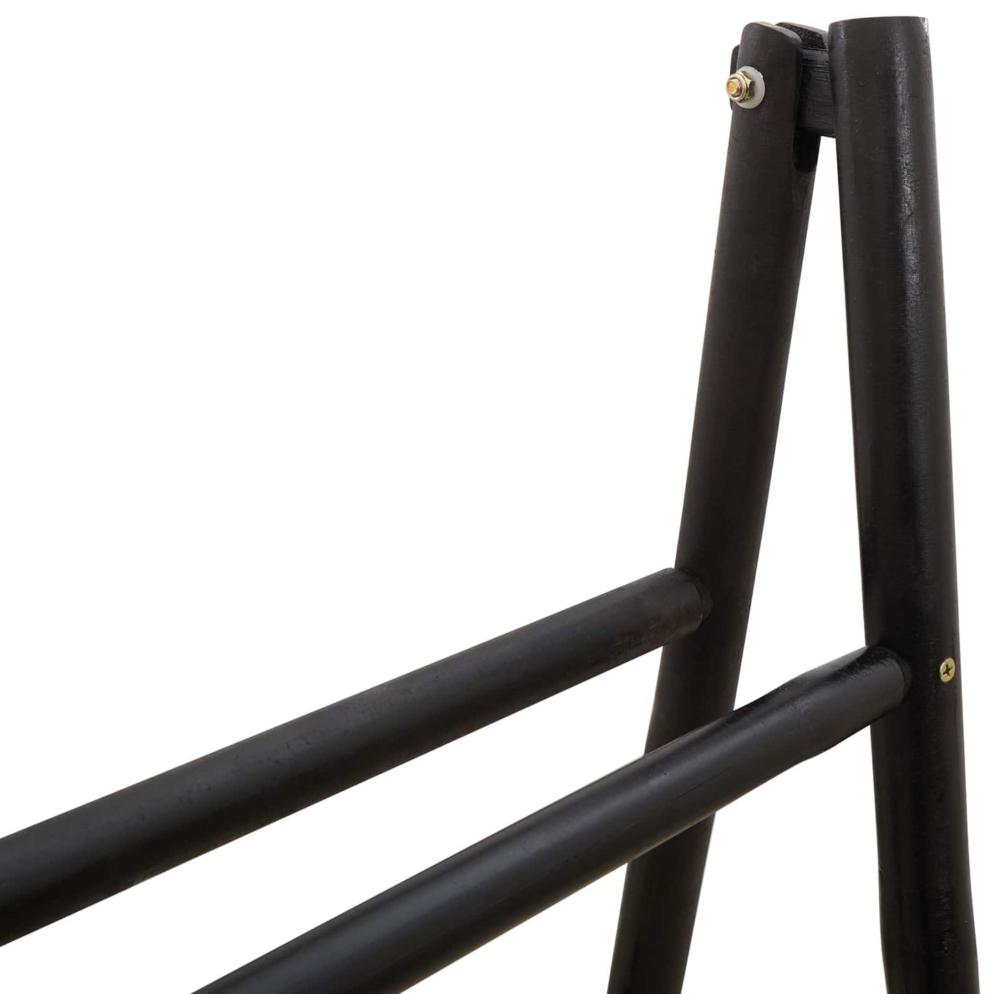 Double-Sided Blanket Ladder Black 50 x 50 x 159 cm Bamboo