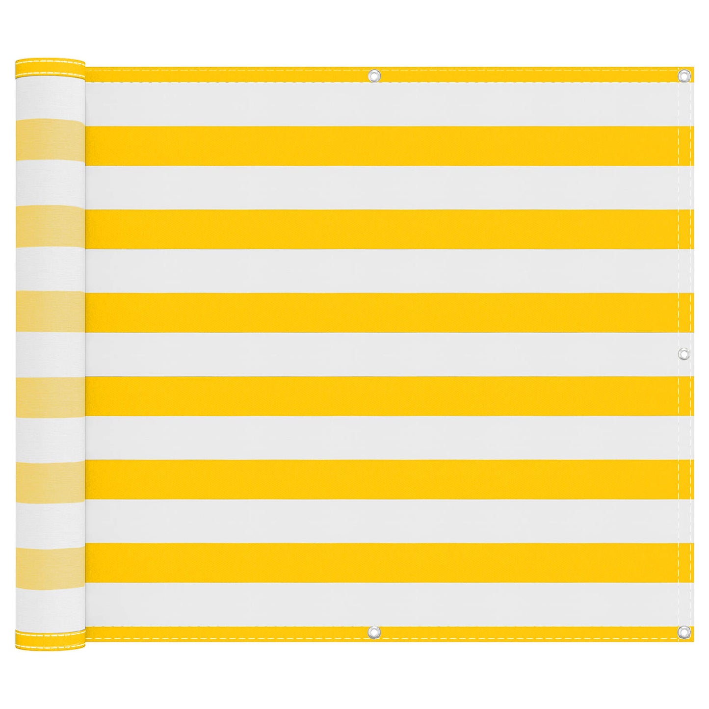 Balcony Screen Yellow and White 90 x 200 cm
