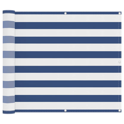 Balcony Screen Blue and White 100 x 500 cm PU coated oxford alu