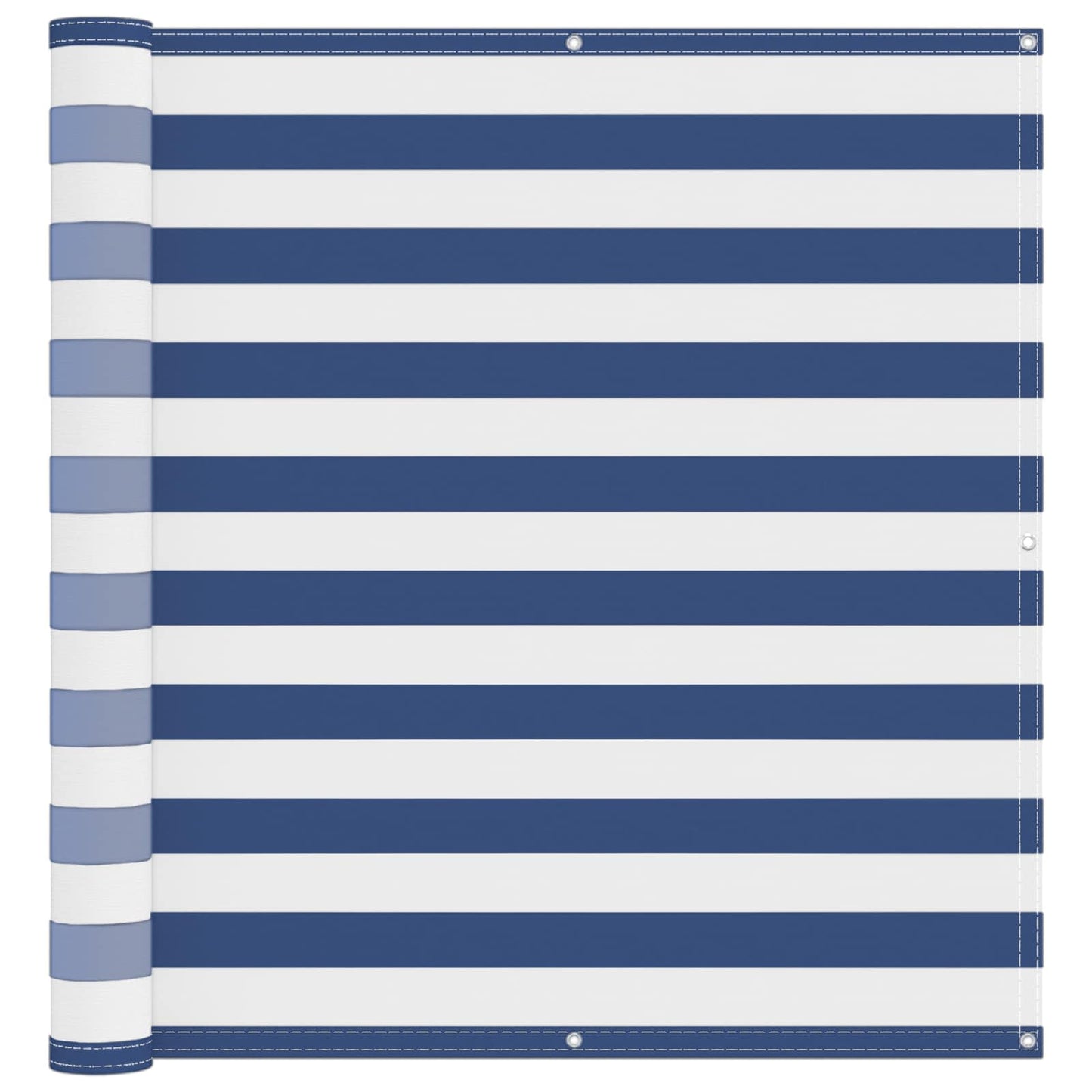 Balcony Screen Blue and White 110 x 300 cm Oxford Fabric
