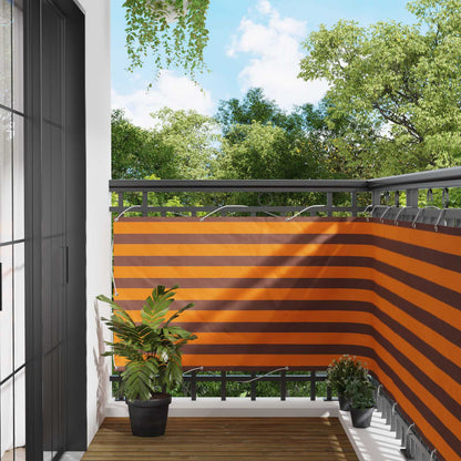 Balcony Screen Orange and Brown 100 x 200 cm Oxford Fabric