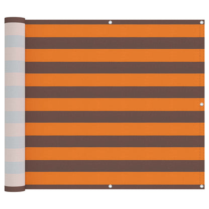 Balcony Screen Orange and Brown 100 x 200 cm Oxford Fabric