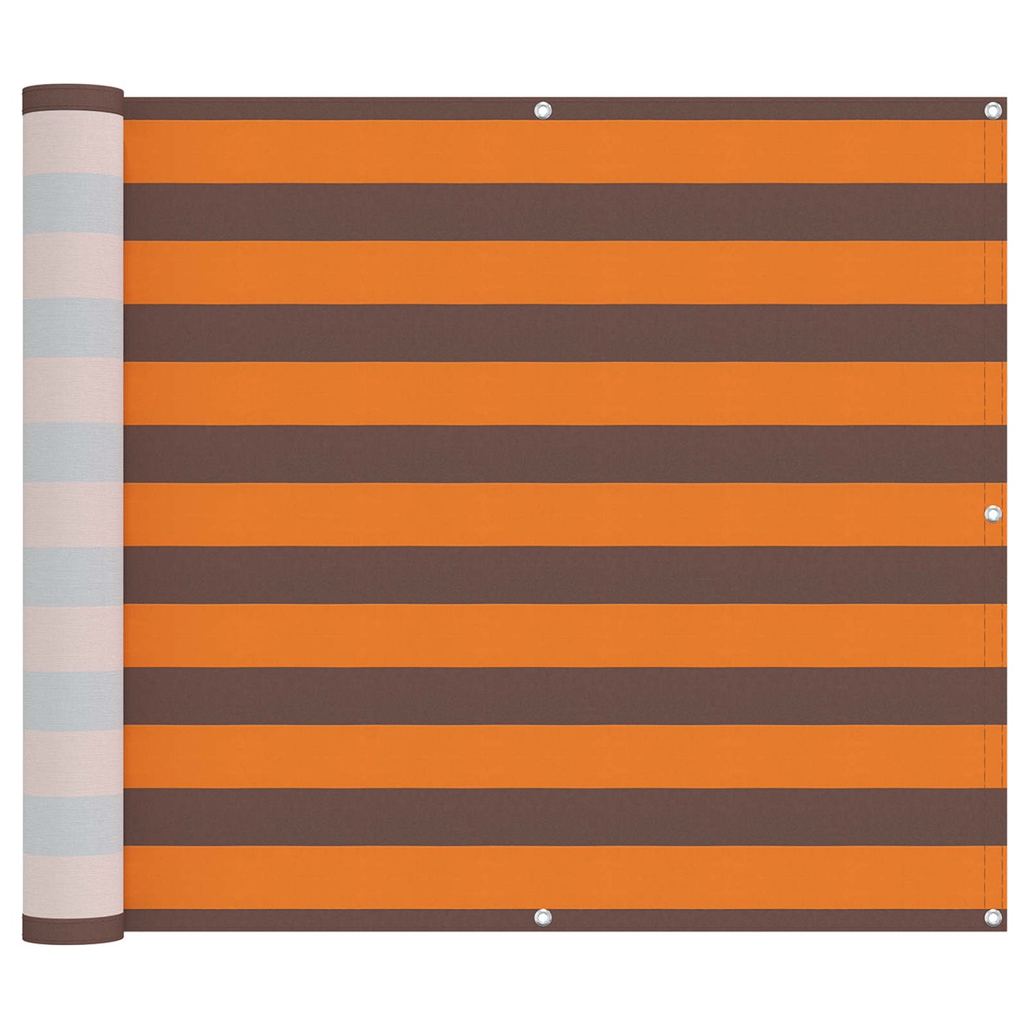 Balcony Screen Orange and Brown 100 x 600 cm Oxford Fabric