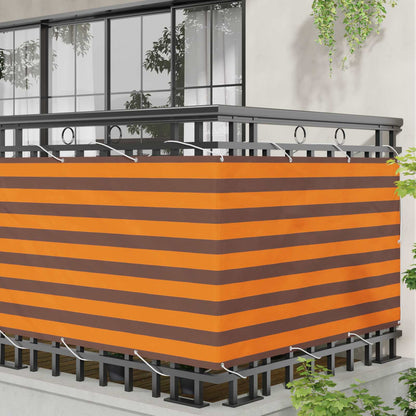 Balcony Screen Orange and Brown 100 x 700 cm Oxford Fabric