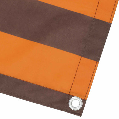 Balcony Screen Orange and Brown 110 x 500 cm Oxford Fabric