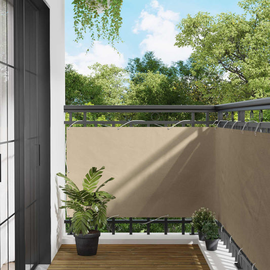 Balcony Screen 90 x 200 cm PU coated oxford alu Rectangular