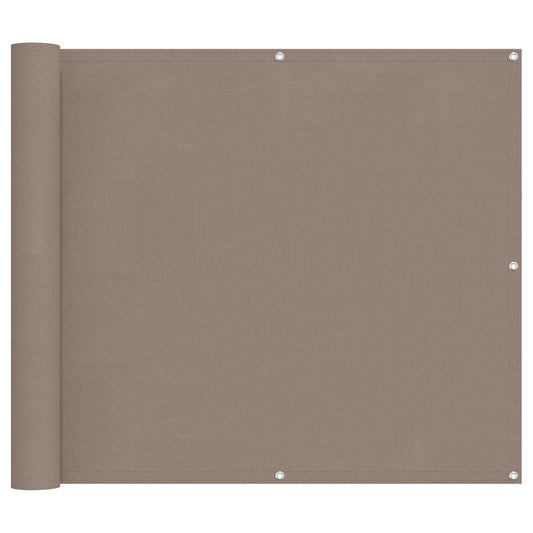 Balcony Screen 100 x 300 cm Oxford Fabric Rectangular Taupe