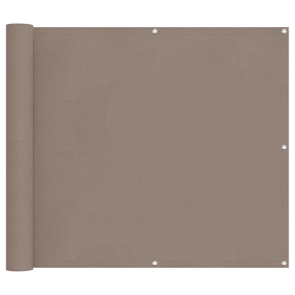 Balcony Screen Taupe 100 x 400 cm Oxford Fabric