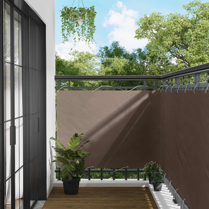 Balcony Screen Taupe 110 x 800 cm Oxford Fabric