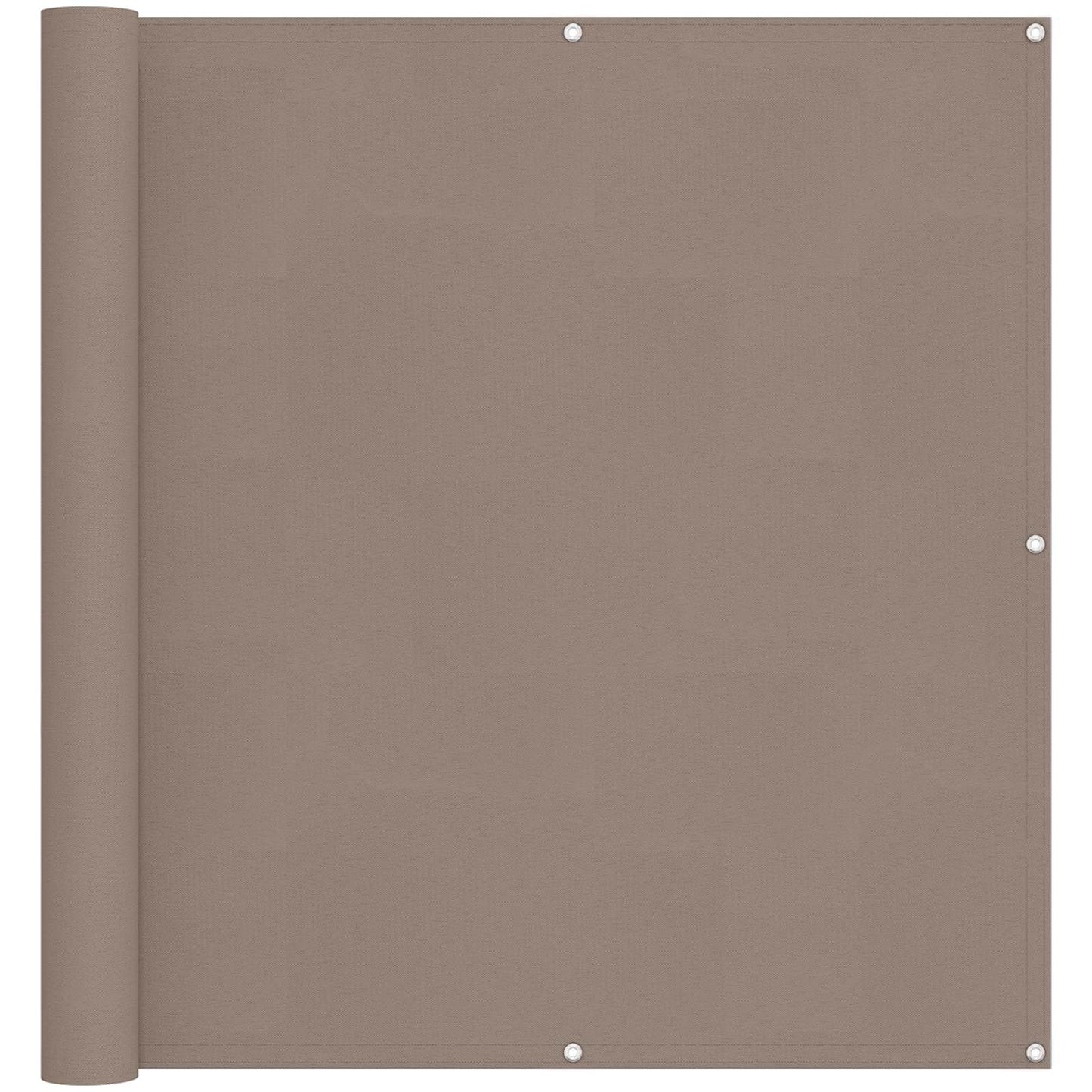 Balcony Screen Taupe 110 x 800 cm Oxford Fabric