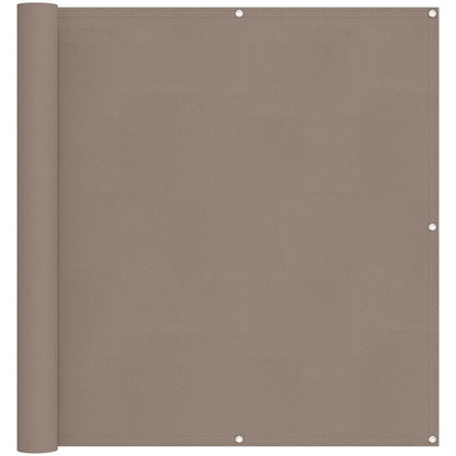 Balcony Screen Taupe 110 x 800 cm Oxford Fabric