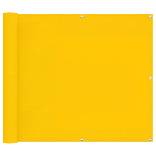 Balcony Screen 100 x 300 cm Oxford Fabric Rectangular Yellow