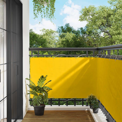 Balcony Screen Yellow 100 x 500 cm Oxford Fabric
