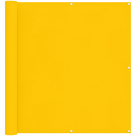 Balcony Screen 110 x 700 cm Oxford Fabric Rectangular Yellow